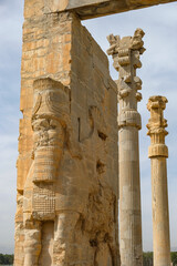 Gate of All Nations in the ruins of Persepolis near the city of Shiraz in Fars province, Iran.