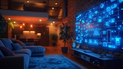 Futuristic Smart Home Technology Seamless Integration