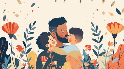 Charming Father's Day design with heartwarming