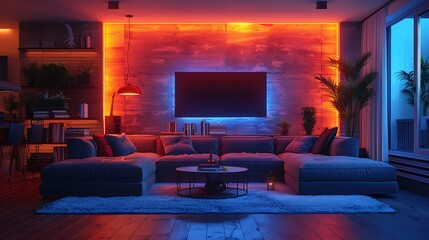 Futuristic Smart Home Technology Seamless Integration