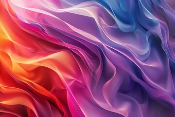 Vibrant abstract waves, realistic texture, 4K resolution, bright light