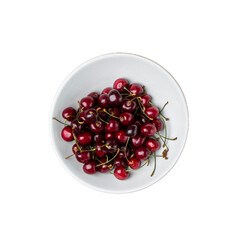 cherries in a bowl png, cherriers isolated on white transparent background.png