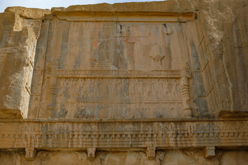 Tomb of Artaxerxes III at the ruins of Persepolis near the city of Shiraz in Fars province, Iran.