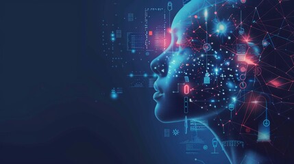 Obraz premium Graphic representation of AI-driven sentiment analysis tools monitoring