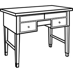 Simple Bedside Table Vector Illustration