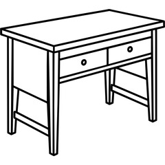 Simple Bedside Table Vector Illustration