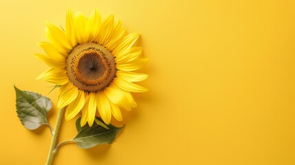 A realistic sunflower decoration background, representing vitality and the beauty of nature