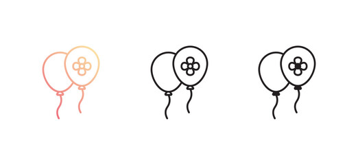 Balloons icon design with white background stock illustration