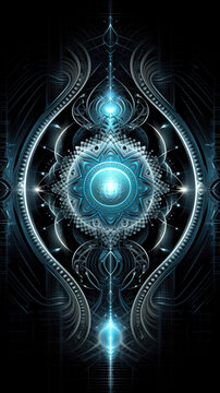Ornate Alien Design Wallpaper