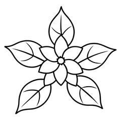 a high-resolution vector art illustration of a Magnolia flower (1)