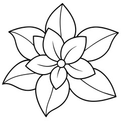 a high-resolution vector art illustration of a Magnolia flower (4)