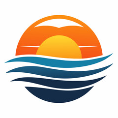 A sunset logo vector art illustration (1)