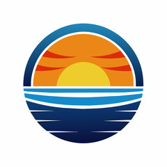 A sunset logo vector art illustration (4)