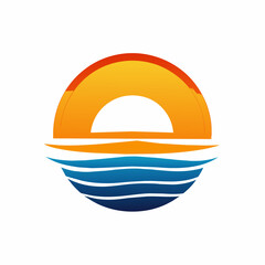 A sunset logo vector art illustration (5)