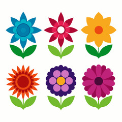 Obraz premium create-a-set-of-flower-icon-vector-art-illustratio (24)