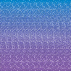 Abstract pattern of lines and curves with gradient blue lilac background