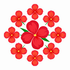 minimal Hibiscus flower set vector art illustration  (16)