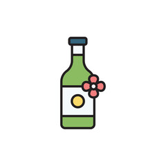 Beer icon design with white background stock illustration