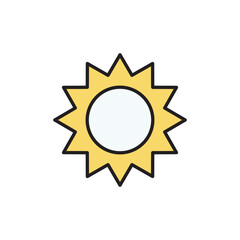 Sun icon design with white background stock illustration
