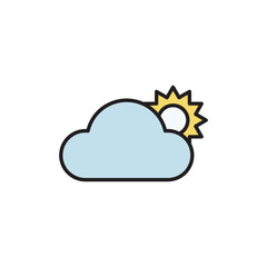 Cloudy icon design with white background stock illustration