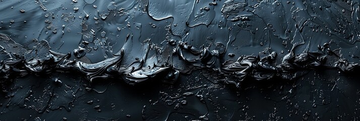 Abstract grunge waves made from paint background. Dark colorful sea splashes with frozen drops and artistic dirty design