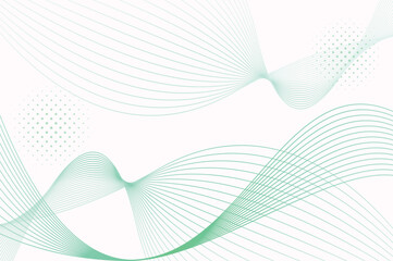 Fototapeta premium Flowing energy particles, wave of blended dots. Curved dotted 3d lines effect illustration. 3d futuristic technology style.