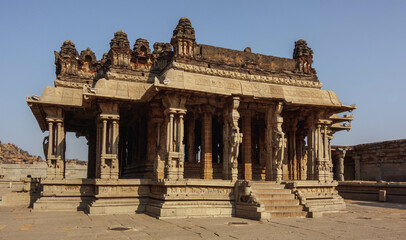 Obraz premium Vittala Temple, one of the most ornate monuments in Hampi.