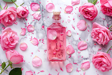 Rose Perfume and Pink Petals