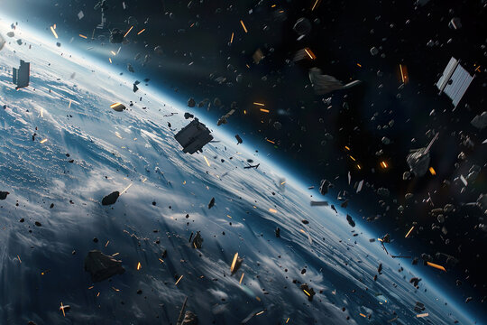 Space Debris Orbiting Earth