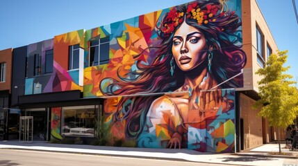 Obraz premium Street art mural capturing urban culture