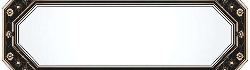 Obraz premium elegant ornamental frame border for banner background with ratio size 32:9