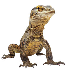 Obraz premium Monitor lizzard isolated on white or transparent background