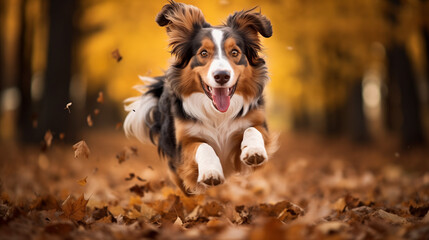 dog running in the park - Powered by Adobe