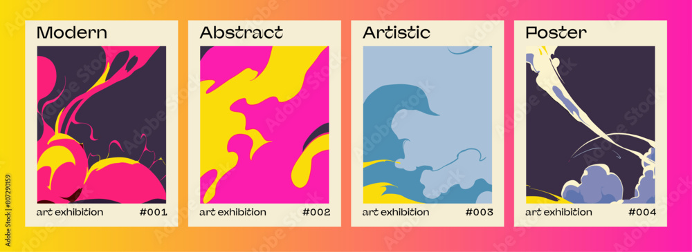 Poster abstract comic book style colorful backgrounds with visual effects of explosions and dust clouds.