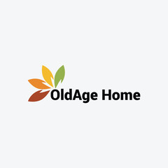 elder take care home logo design vector