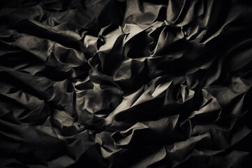 Obraz premium Black texture crumpled embossed background.Texture paper old black style vintage cardboard sheet of empty dark background. Wallpaper background