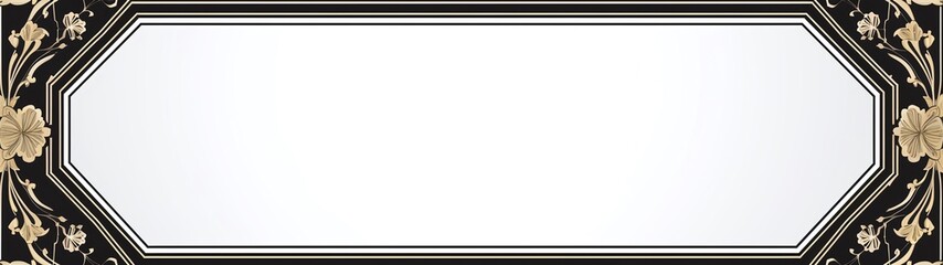 Obraz premium elegant ornamental frame border for banner background with ratio size 32:9