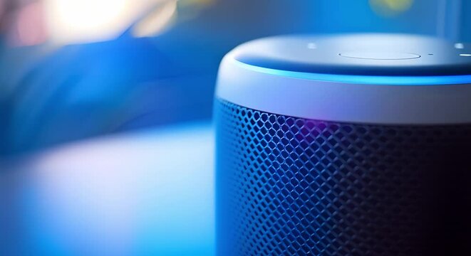 Smart Portable Wireless Speaker for Home Automation: Up Close. Concept Smart Home Gadgets, Wireless Speakers, Home Automation, Technology Trends, Product Reviews