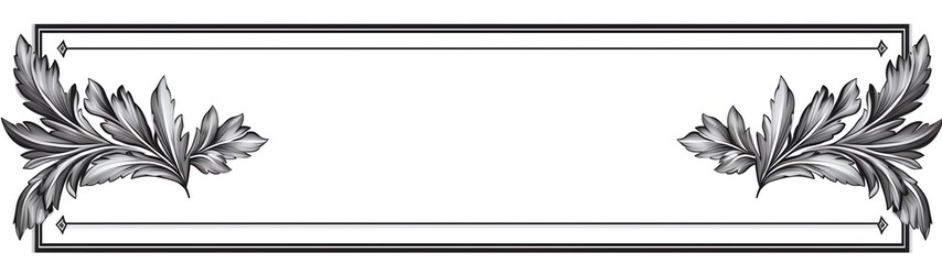 elegant minimalist banner frame on white background
