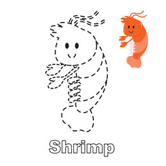 Vector illustration. Coloring book . Cartoon animal. Clipart set for nursery poster, Practice skills