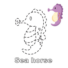 Vector illustration. Coloring book . Cartoon animal. Clipart set for nursery poster, Practice skills