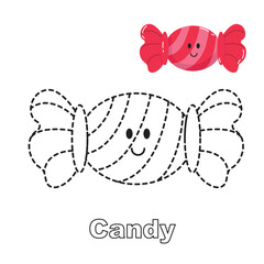 Vector illustration. Coloring book . Cartoon animal. Clipart set for nursery poster, Practice skills