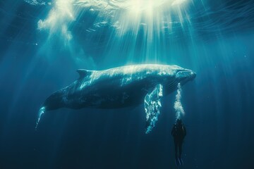 Diving into Serenity: Exploring the Depths with Graceful Giants