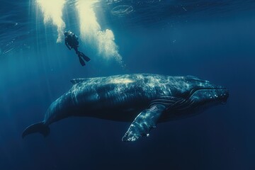 Fototapeta premium Whispers of the Deep: A Dive into Tranquility