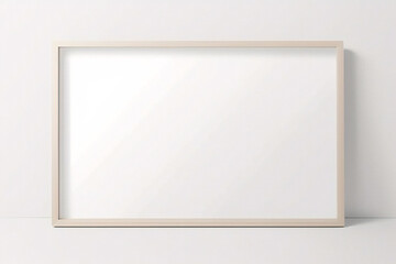 Fototapeta premium Moderner natürlicher Rahmen isoliert auf transparentem Hintergrund. Dünnes Porträt-vertikales Rechteck-Holzrahmen-Mockup für Poster, Foto, Bild, Bild, Wandkunst-Mockup