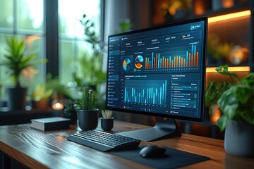 Fototapeta premium Marketing Metrics in Motion: Social Media Analytics at Work