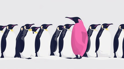 Pink Penguin Stands Out in the Crowd Generative AI