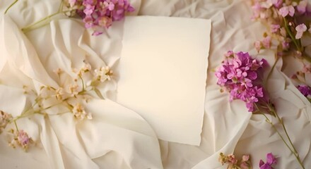 Boho-inspired Greeting Card Mockup with Floral Accents for Special Occasions. Concept Greeting Card Mockup, Boho Style, Floral Accents, Special Occasions