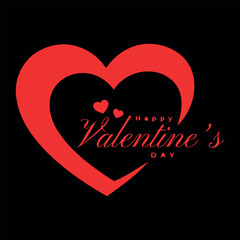 Simple happy valentines Day celebration design