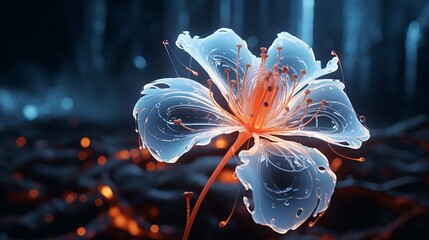 A neon flower, a testament to the poetry of artificial creation.